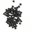 6mm Black Imitation Obsidian & Agate Glass Beads, Large Hole, Round Loose Beads for DIY Jewelry
