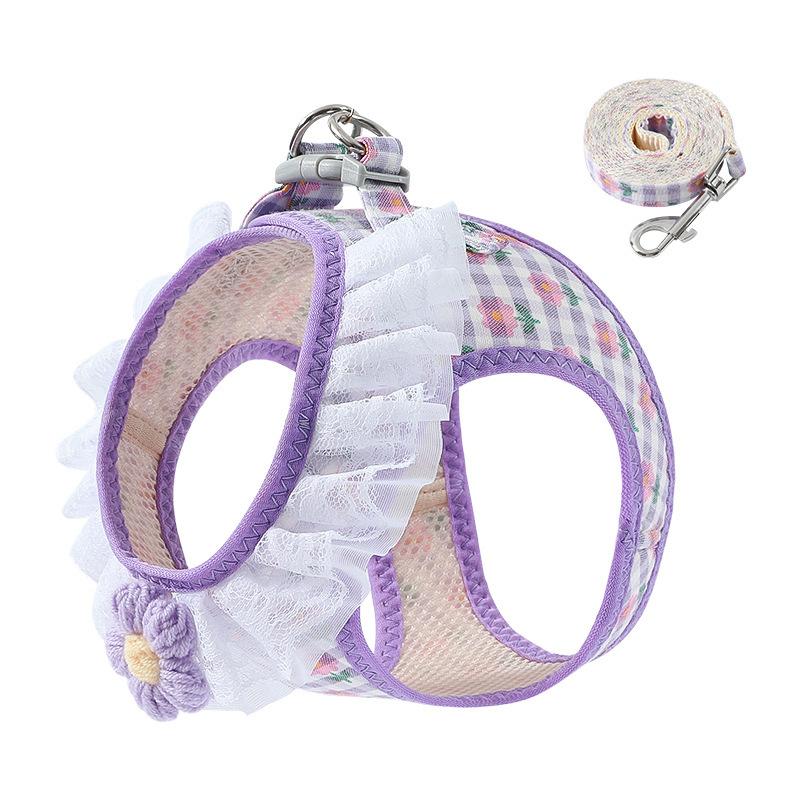 Cat leash Anti-break free Walking cat leash Dog chest strap Vest type dog chain Pet going out on a cat leash