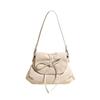 Simple casual bucket bag women's fashion shoulder bag summer niche bow messenger bag