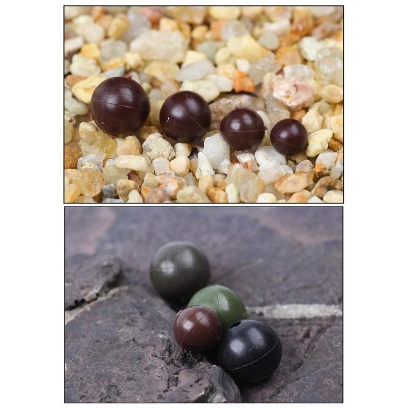 100Pcs Fishing Baits Rigs Eggs Fishing Beads Stoppers Fishing Tackle Accessory 5mm-8mm Soft Fishing Beads Shock Bead