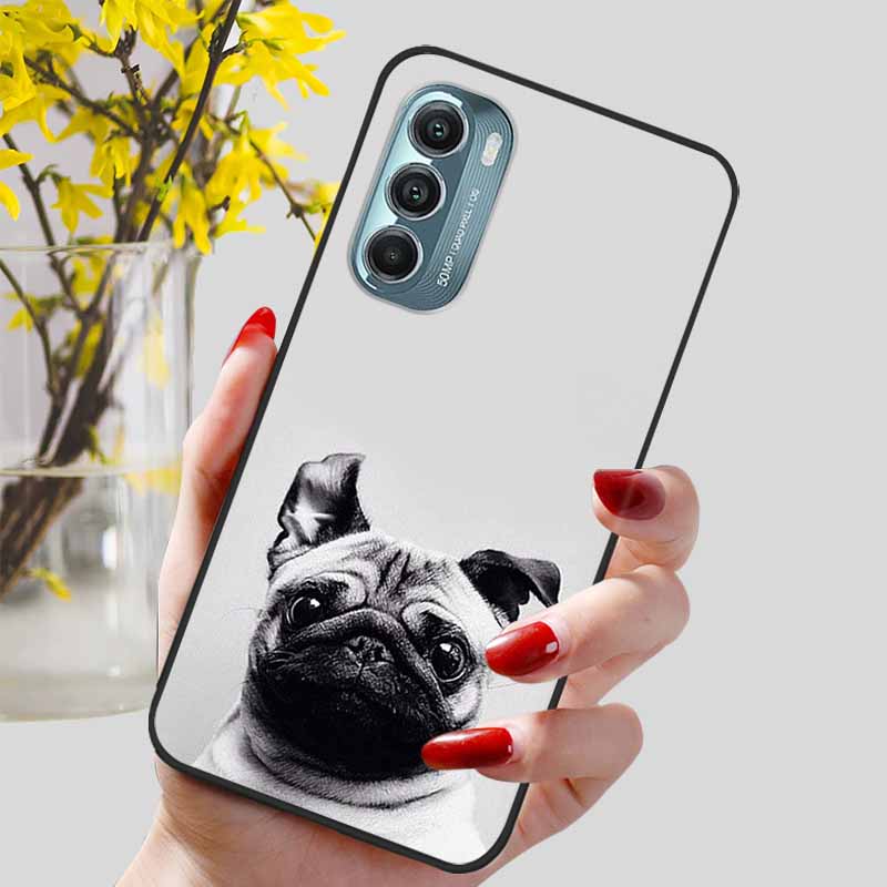 Fashion Lovely Cute Black TPU Silicone Phone Cover for Motorola Moto G Stylus 4G 5G 2022 Protect Soft Bumper Shells Coque Capa