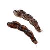 2Pcs Women Acrylic Retro Twisted Banana Hair Clips Soft Edge Ponytail Holders for Sensitive Scalp Daily Wear Hairstyling Accessory