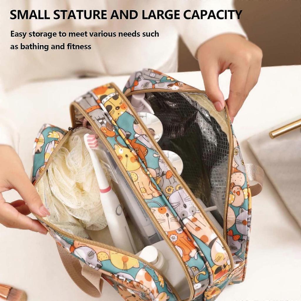 Travel Makeup Bag Portable Women Cosmetic Bag,cartoon Pattern, Handbag Toiletry Bag Cosmetic Case
