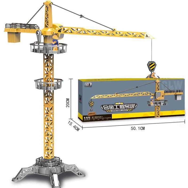 Extra Large Alloy Toy Construction Crane for Kids, Age 6+