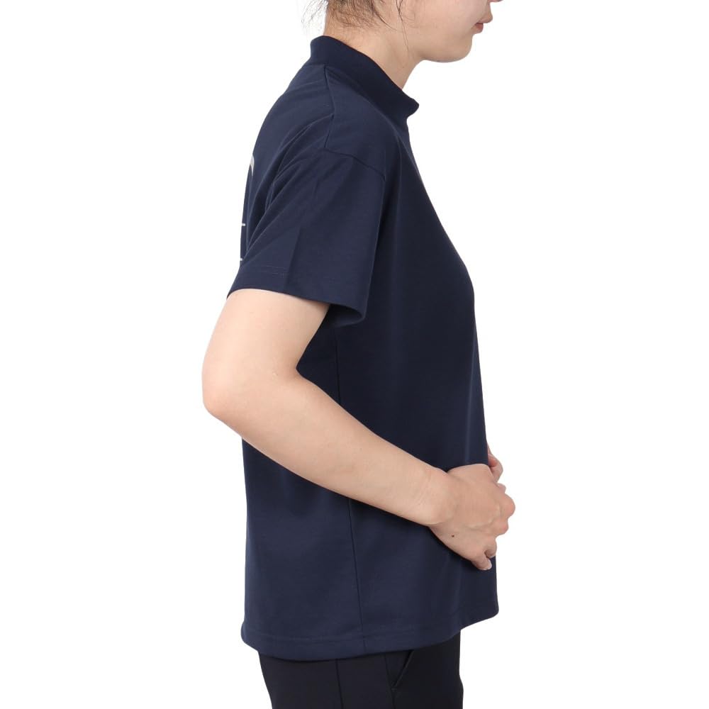 Short Sleeve High Neck Shirt Golf LL [Pin Apparel] Women's (Brand Logo) / / 622-5167306 120_Navy