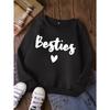 European Sizes Kids' Fashion Round Neck Sweatshirt, Casual Print Top