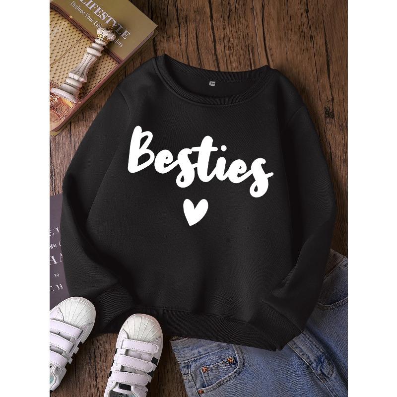 European sizes Kids  Fashion Round Neck Sweatshirt, Casual Print Top 110 чёрный