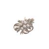 Retro Pearl and Diamond-encrusted Brooch for Women, A Niche and Light Luxury Flower Brooch