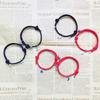 Fashion Couple Bracele With Star Moon Magnetic Pendan Handmade Rope Chain Bracelet Friendship Minimalist Jewelry Gift Men Women