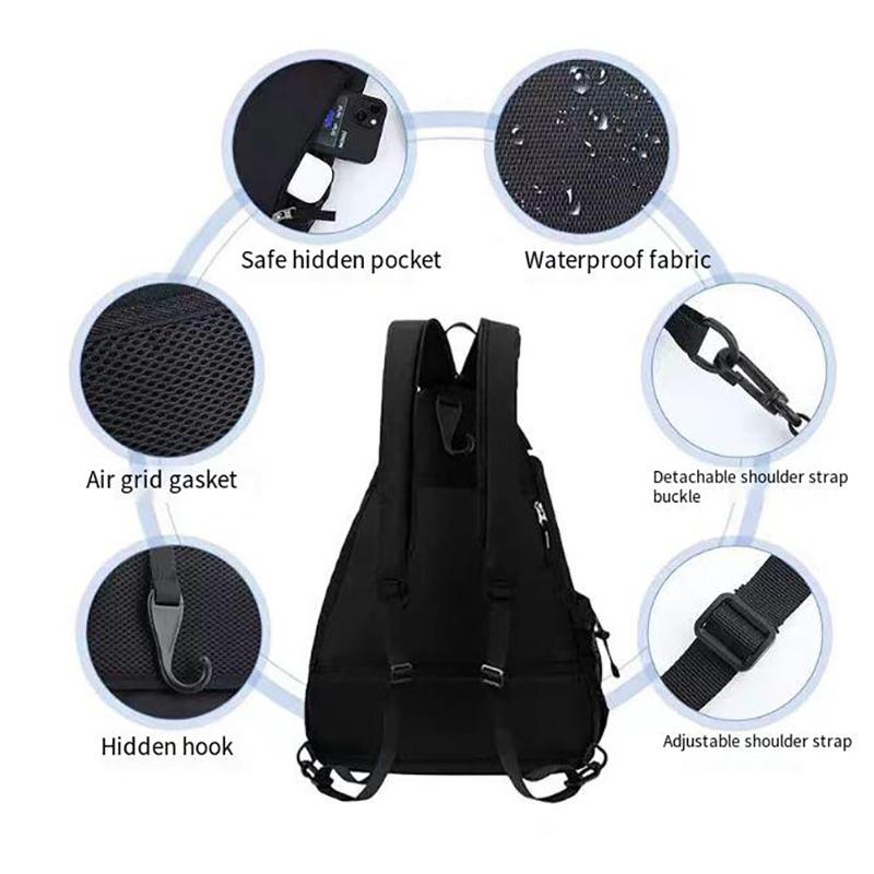 Pickleball Rackets Backpack For Men Women Sports Reversible Pickleball Paddle Bag Tennis Racquetball Badminton Travel Sling Bag