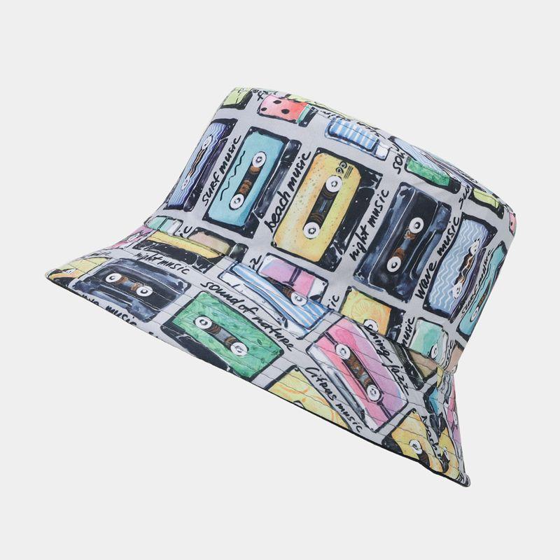 Classic Tape Design Wide Brim Fisherman Hat With Uv Sunblock For Hiking And Outdoors