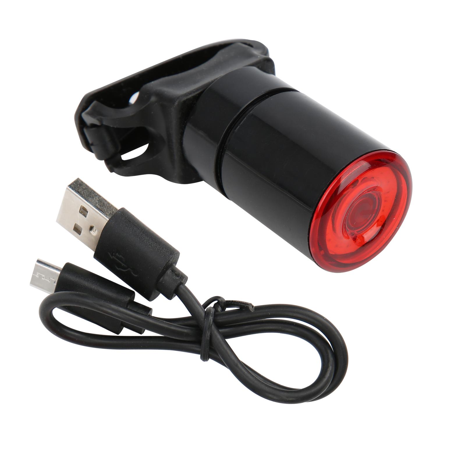 Bike Smart Sensor Brake Touching Taillight USB Charging Bicycle Night Ride Rear Light Seatpost чёрный