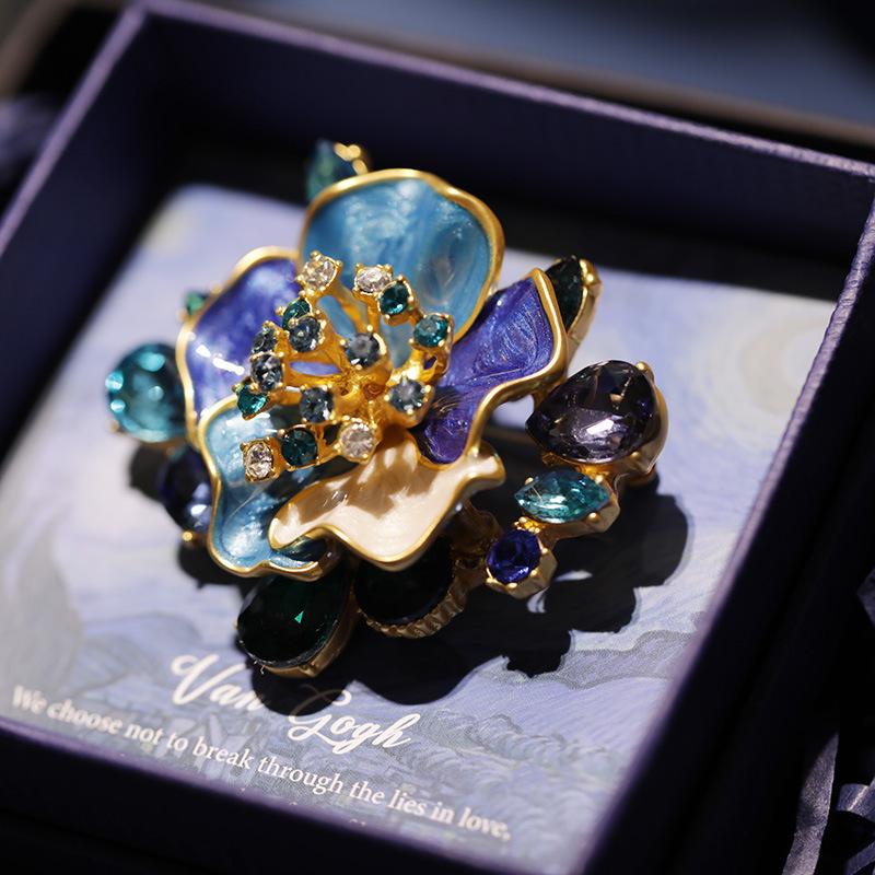 Senior Brooches Flower Leaf Brooch Pins for Women Suit Pendant  Fashion Brooches Jewelry