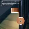 USB Rechargeable LED Wall Sconce Wooden Magnetic Night Light Simple Wall Mounted Lamp
