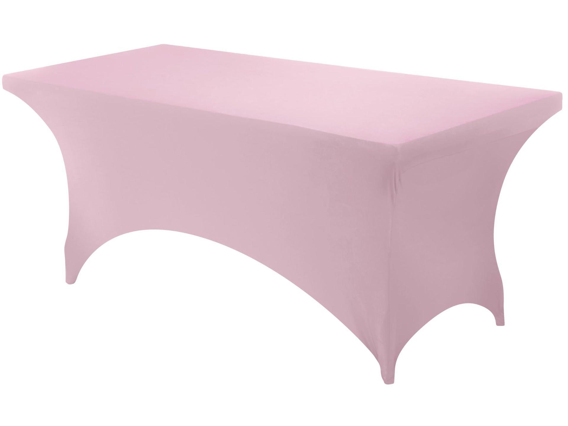 

Преміальна одноколірна еластична скатертина проти зморшок для весіль, вечірок, конференцій, виставок 4FT (122*65*75cm) 350g рожевий
