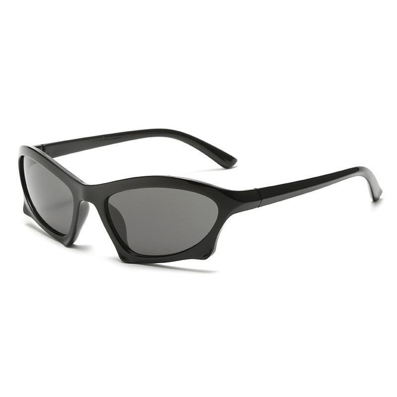 Y2K Futuristic Technology Style  Sunglasses Women Western Fashion Babes Mercury Flake Sunglasses