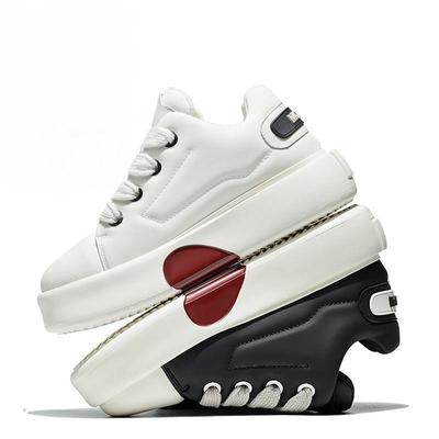 Boty na platformě Moderní boty Všestranné ležérní pánské boty na platformě Moderní boty Sportovní módní bílé boty