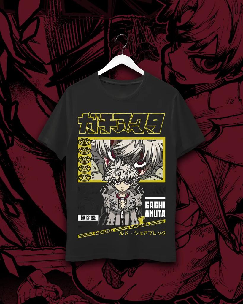 Y2k Cotton Short Sleeve Anime Manga Tee Harajuku Streetwear Gachiakuta Rudo T Shirts Men Oversized Hip Hop Female Male Clothing