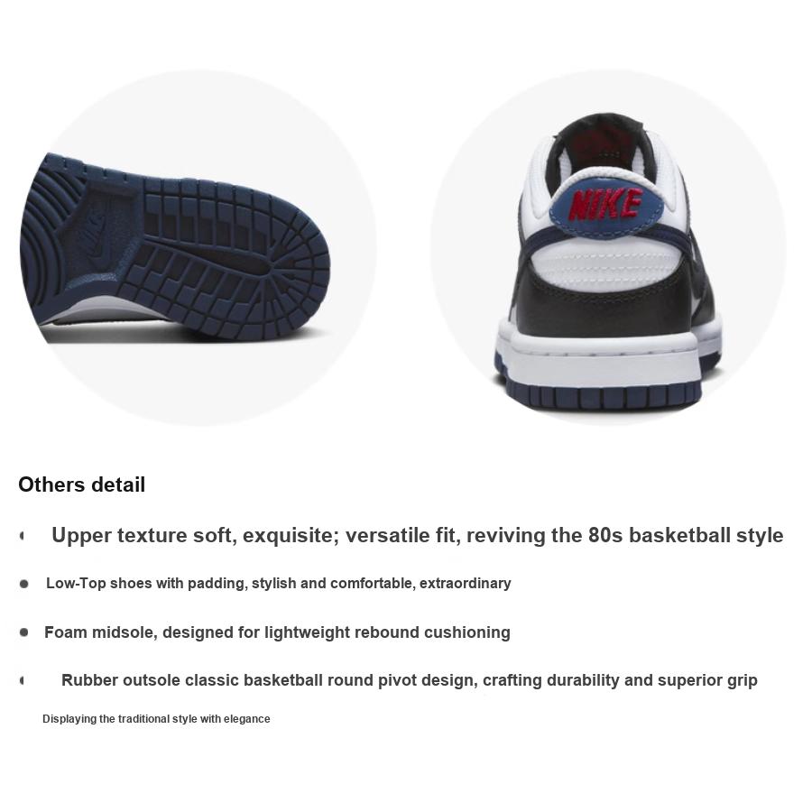 Nike Dunk Low GS Team USA Kids Sneakers Black White University-Red HJ9202-001