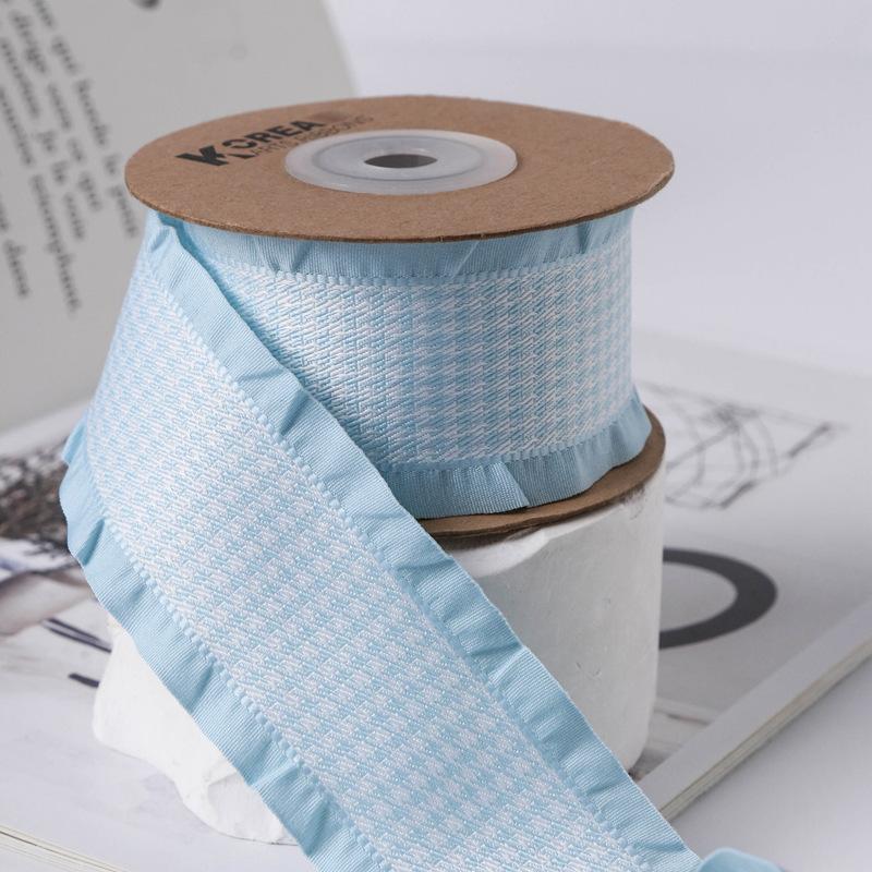 Factory Multicolour Ruffled Polyester Ribbon for Gift Box Packing