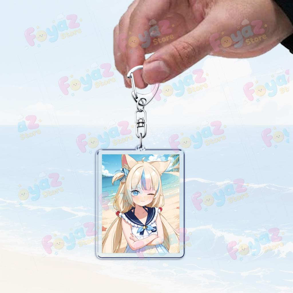 Cute Cartoon Sameko Saba Keychain Llavero Accessories Bag Cute Animal Kawaii Farming Charm Women's Keyrings Fans Gift