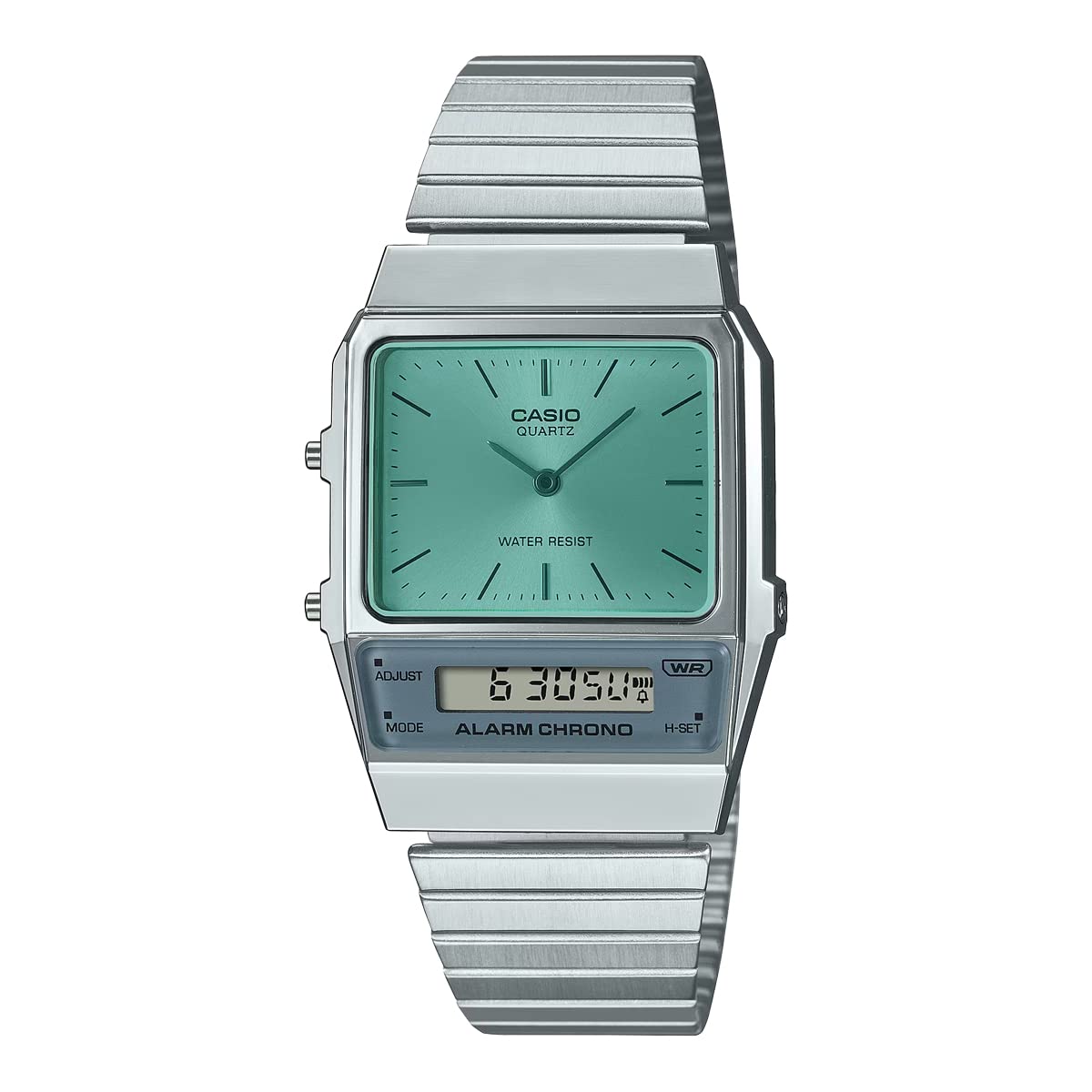

CASIO Стандартные кварцевые часы унисекс сине-зеленые Overseas Модель [Casio] Ana-Digi AQ-800EC-2A [Товар]