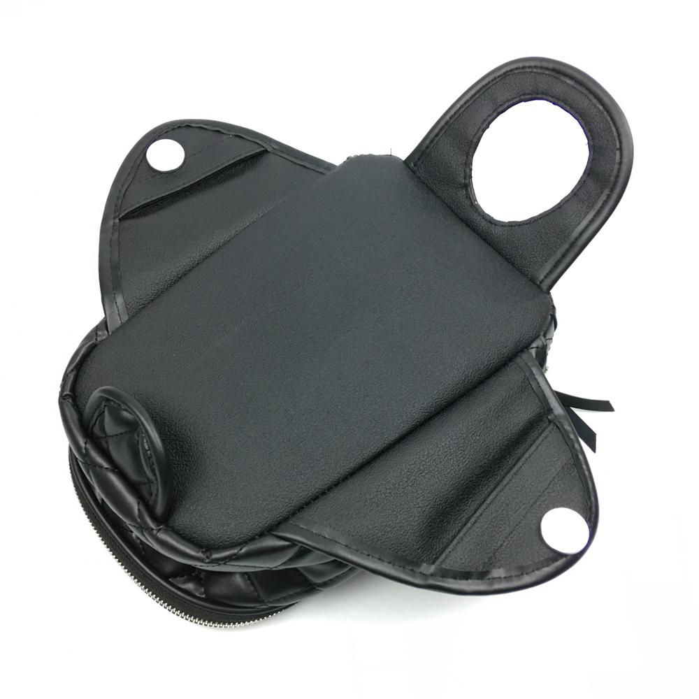 Black Crocodile Pattern PU Leather Oil Fuel Tank Travel Bag Motorcycle Waterproof Magnetic For Harley 883 1200