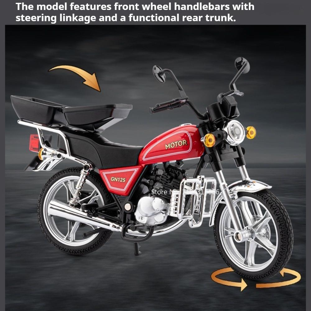 1:12 Suzuki GN125 R1 Motorcycles Models Cars Toys Wheel Turned Miniature Vehicles Light Sound Motorcycle Children's Day Gifts