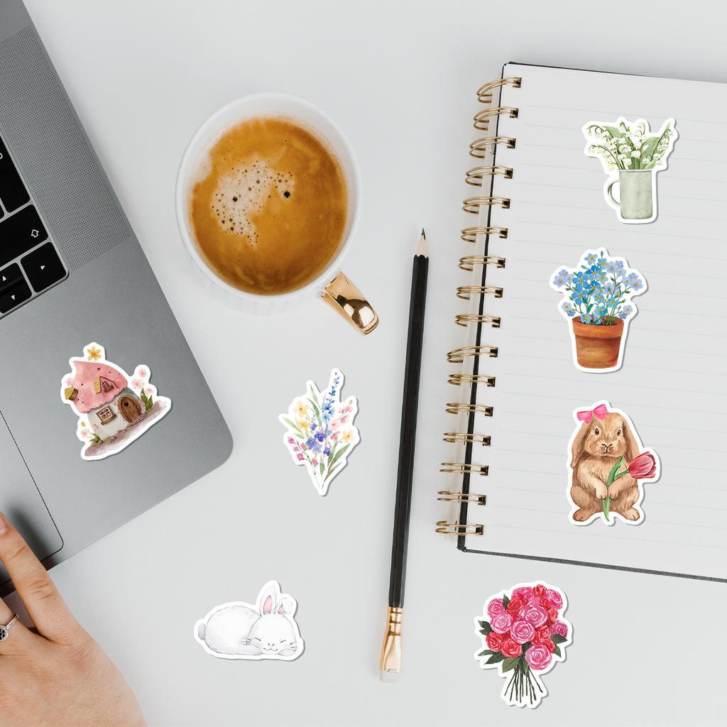 50 New Easter Graffiti Stickers Creative Easter Stickers Water Cup Mobile Phone Waterproof Decorative Stickers