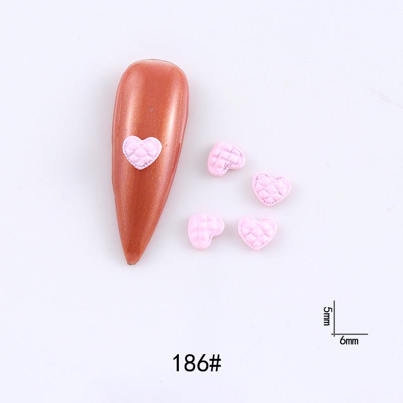 New Cute Bow Heart Nail Art: Frosted Matte Blue & Pink