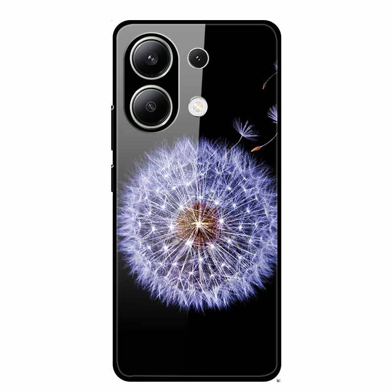 Glass Back Cover For Xiaomi Redmi Note 13 Case Note13 Pro Coque Hard Tempered Glass Case For Redmi Note 13 Pro Case Soft Bumper