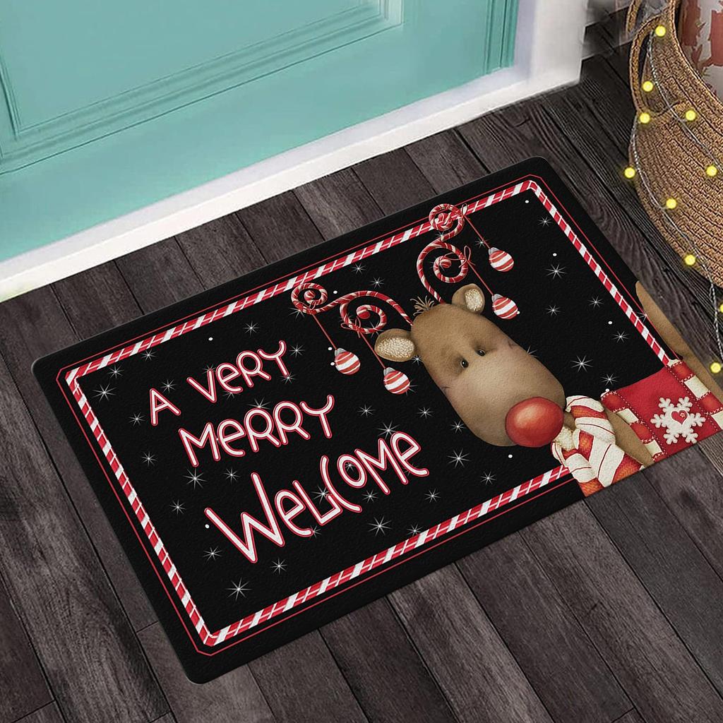 Weihnachtsdekoration, Eingangstürmatte, Badezimmer, rutschfeste Bodenmatte, Wohnzimmer, Balkon, Flur, Teppich, Raumdekoration