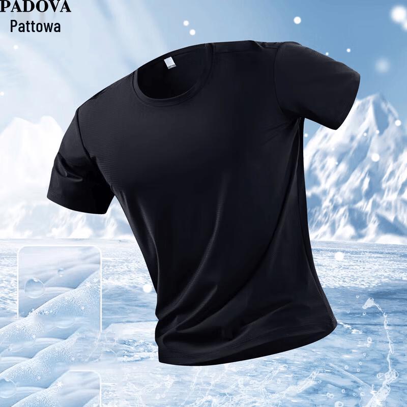 Patova Men s Ice Silk Loose Fit Short Sleeve T-shirt L