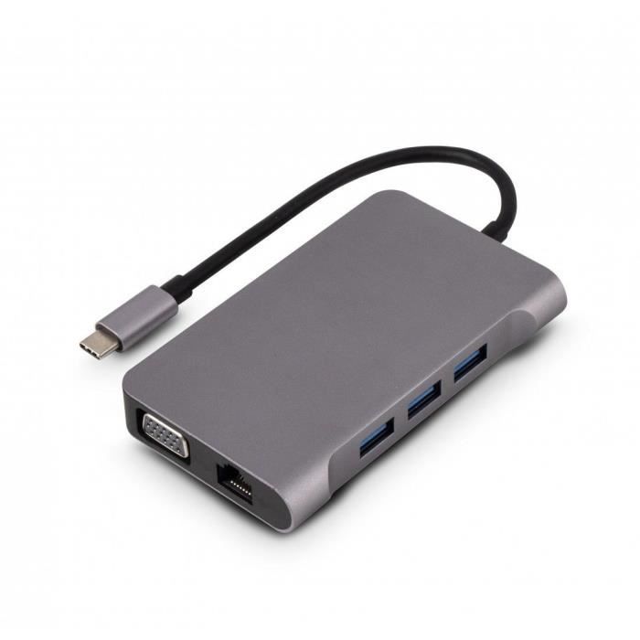 Hub USB Urban Factory HUB USB-C 10 en 1 MULTI ECRAN 100 W