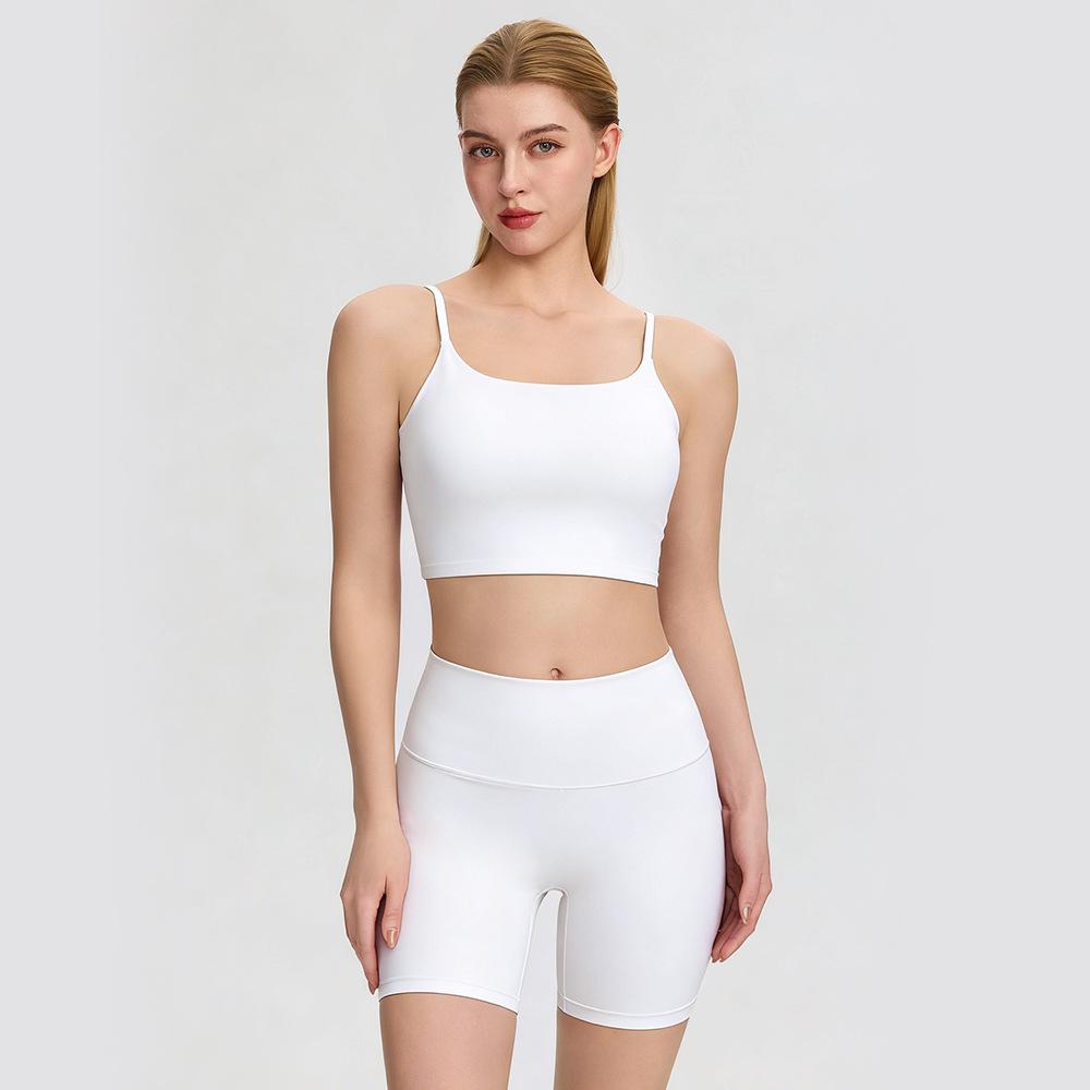 Women's Summer Yoga Set: High-Waisted Butt-Lifting Shorts & Padded Tank Top
