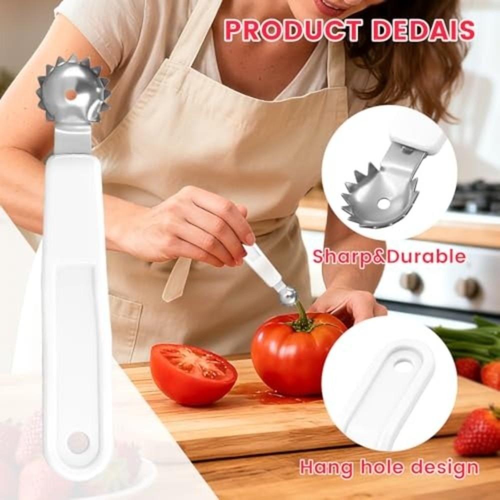 4pcs with Hole Fruit Corer Tool Stainless Steel Fruit Corer Extractor  Fruit Preparation