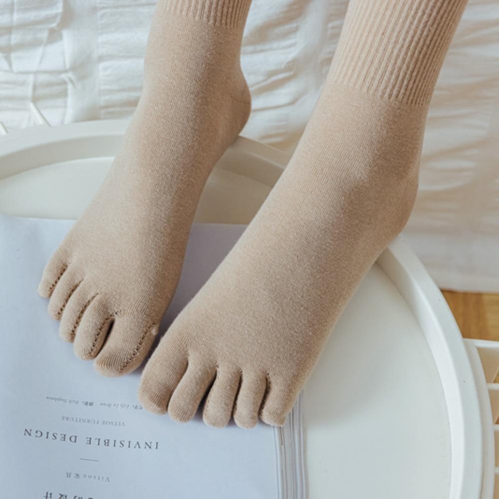 Atmungsaktive Socken mit geteilter Zehe Reine Baumwolle Sportsocken Neue Fünf-Finger-Socken Zuhause