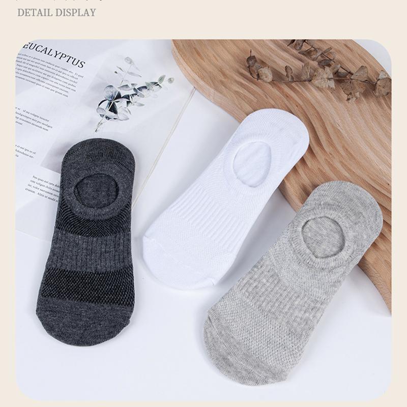 10Pair Men Boat Socks Summer Autumn Breathable Fashion Non-slip Invisible Cotton Socks Male Ankle Sock High Quality Size 38-45