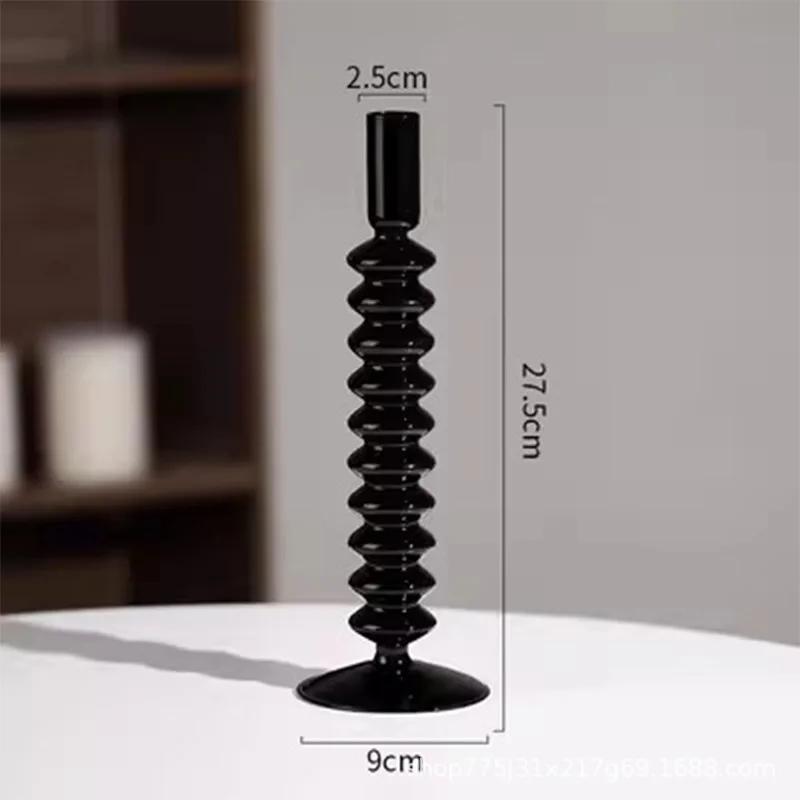 Französische Kerzenständer-Dekoration, romantische Wohnkultur, Kerzenhalter, Hochzeitsdekorationen, Wohnzimmer-Desktop-Dekoration, Glasvase