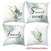 Floral Printed Pillows Home Sweet Home Family Decor Polyester Pillowcase, Sofa Decorative Cushion Cov Headboard Pillow