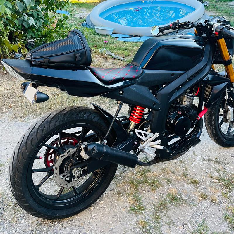 Borsa da Sella Posteriore Impermeabile per Moto Borsa Sportiva da Viaggio Borsa Posteriore da Sella per Moto Motorino Borsa Laterale Posteriore