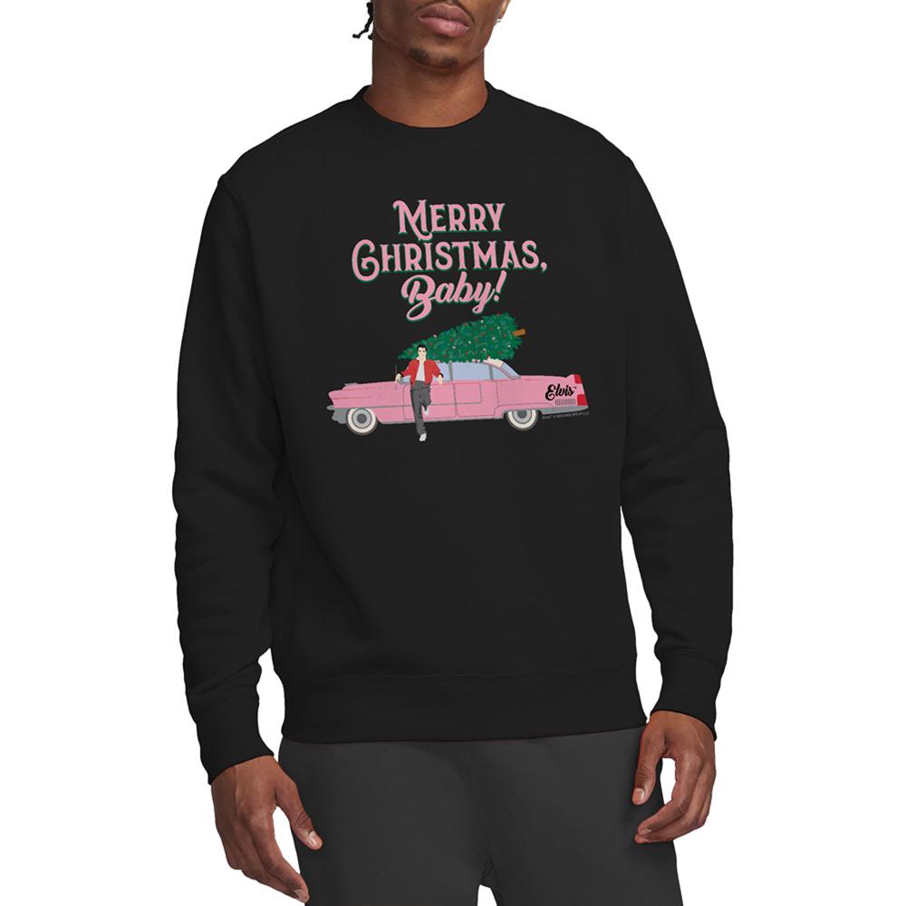 Elvis Presley Unisex Adult Merry Christmas Baby Sweatshirt