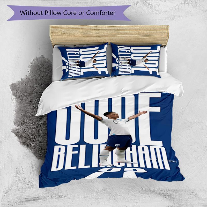 3pcs Kylian Mbappé Pattern Bedding Set Duvet Cover Set Includes Duvet Cover &pillowcases,perfect All Season Bedroom Decoration&gift