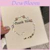 Minimalistisches florales Zirkon-Kupferarmband für Damen mit elegantem Design