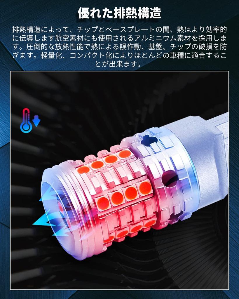 Aokyoung T20 Single LED Turn Signal, Amber, Built-in Canceller, High Fla Prevention, 7440 W21W,