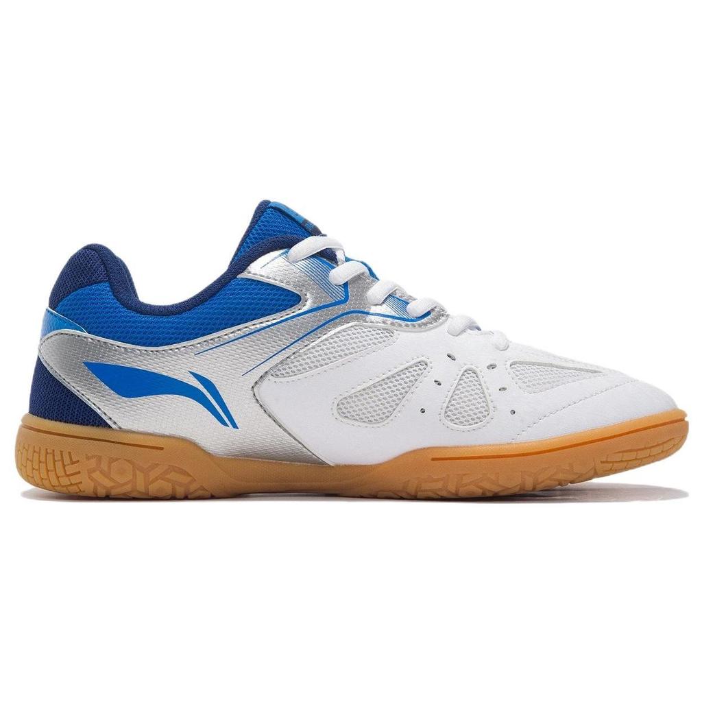 Li Ning Cushioning Slip Resistant Abrasion Resistant Low top Training Shoes Women's White Blue APTP006-1