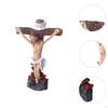 Krzyże Jezusa Ukrzyżowanego Figurka Krzyż Katolicki Płytka na Biurko Statuetka Ornament Żywica