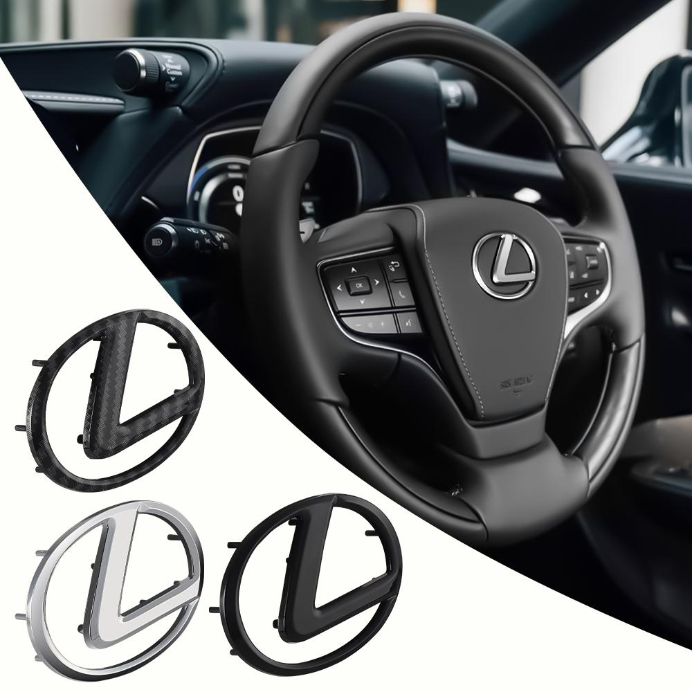2026 Autocollants Intérieurs Chauds Autocollant Badge Central de Volant de Voiture Couvercle Garniture Décoration Accessoires Auto Pour Lexus CT200H ES350 GX46