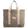 Seitliche Grundlogo-Stickerei Gewebter Gurt Tragetasche Einkaufstasche Baumwolle Große Schulterhandtasche Herren-Tote Stein 134278