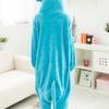 Elefant Herbst Und Winter Kinder Cartoon Tier Einteiler Pyjama Grauer Elefant Blauer Elefant Flanell Herren Und Damen Langarm Loungewear